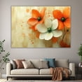 thumbnail image 6 of Mudket Orange White Flower Canvas Wall Art, Minimalist Floral Wall Decor, Framed Abstract Botanical Artwork for Bedroom Living Room Bathroom, Ready to Hang Colorful Flower Print - 12"L x 8"W, 6 of 10