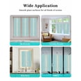 thumbnail image 6 of Window Privacy Film Aqua Beige Striped Stained Glass Window Film Decorative Sun Block Window Cover Modern Farmhouse Retro Lines Window Clings Static Adhesive Sticker for Bathroom 23.6"x59", 6 of 7