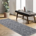 thumbnail image 2 of Assile 2'3" x 8' Runner Rug Solid Washable Rugs Runners for Hallways Non Slip Kitchen Mat with Rubber Backing Indoor Mats for Living Room, Grey, 2 of 6