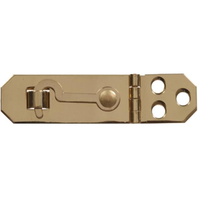 Hillman 851417 0.75 in. Solid Brass & Bright Brass Hasp with Hook