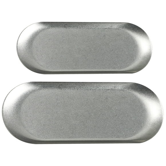 FUEENIRVA 2Ud Bandejas Metálicas Vintage Para Servir Y Guardar Con Exquisito