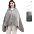thumbnail image 1 of TEMOGU-Heated Blanket Battery Operated, 9V Portable Cordless Heated Blanket Wearable Shawl, Gifts for Mom Women, Heating Throw with 4 Heating Area, 65x31.5 Inches, 1 of 4