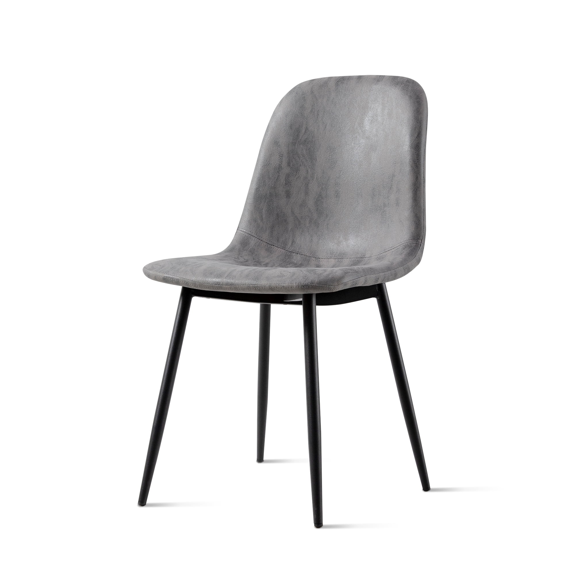 PU Dining Chairs Modern Chair Set of 2,Gray