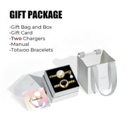 TOTWOO Long Distance Touch Bracelets for Couples, Long Distance Relationship Gifts for Girlfriend