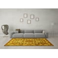 thumbnail image 3 of Ahgly Company Machine Washable Indoor Rectangle Medallion Yellow Traditional Area Rugs, 5' x 8', 3 of 4