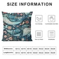 thumbnail image 5 of PRATYUS Throw Pillow Cover Whale Flowers Watercolor Three Whales Decorated Tulip Roses Peonies Pillowcase Home Decorative Square Pillow Case Cushion Cover 20x20in, 5 of 5