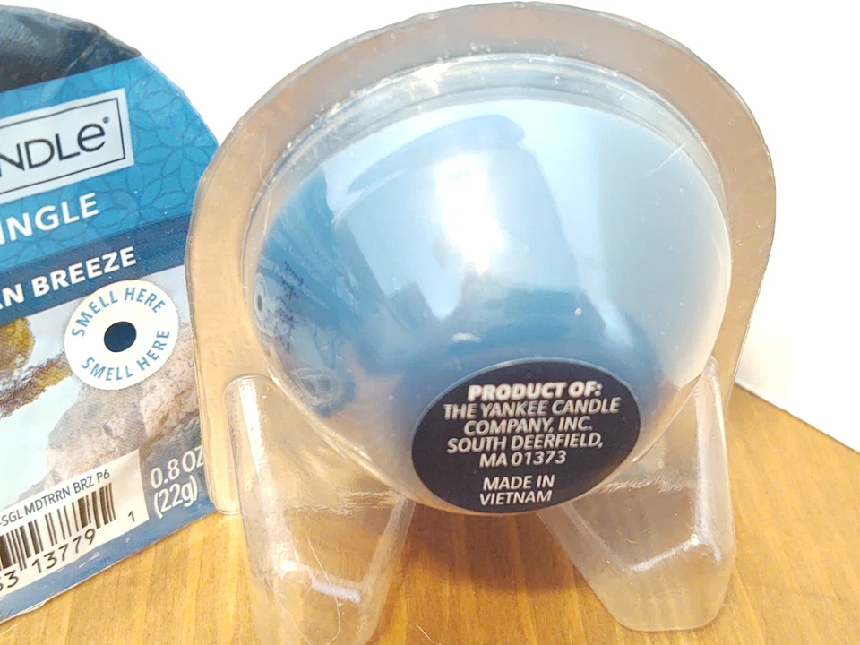 Yankee Candle Wax Melt Tart Singles X 2 Mediterranean Breeze 0.8 Oz Each New