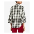 thumbnail image 2 of RALPH LAUREN $90 Womens New 1261 Black Plaid Collared Button Up Top XS B+B, 2 of 5