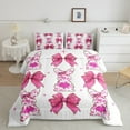 thumbnail image 2 of Erosebridal Kawaii Bowknot Bedding Twin Comforter Set,Cartoon Sheep Rabbit Down Comforter,Floral Decor,Reversible,Lightweight,2pcs, 2 of 7