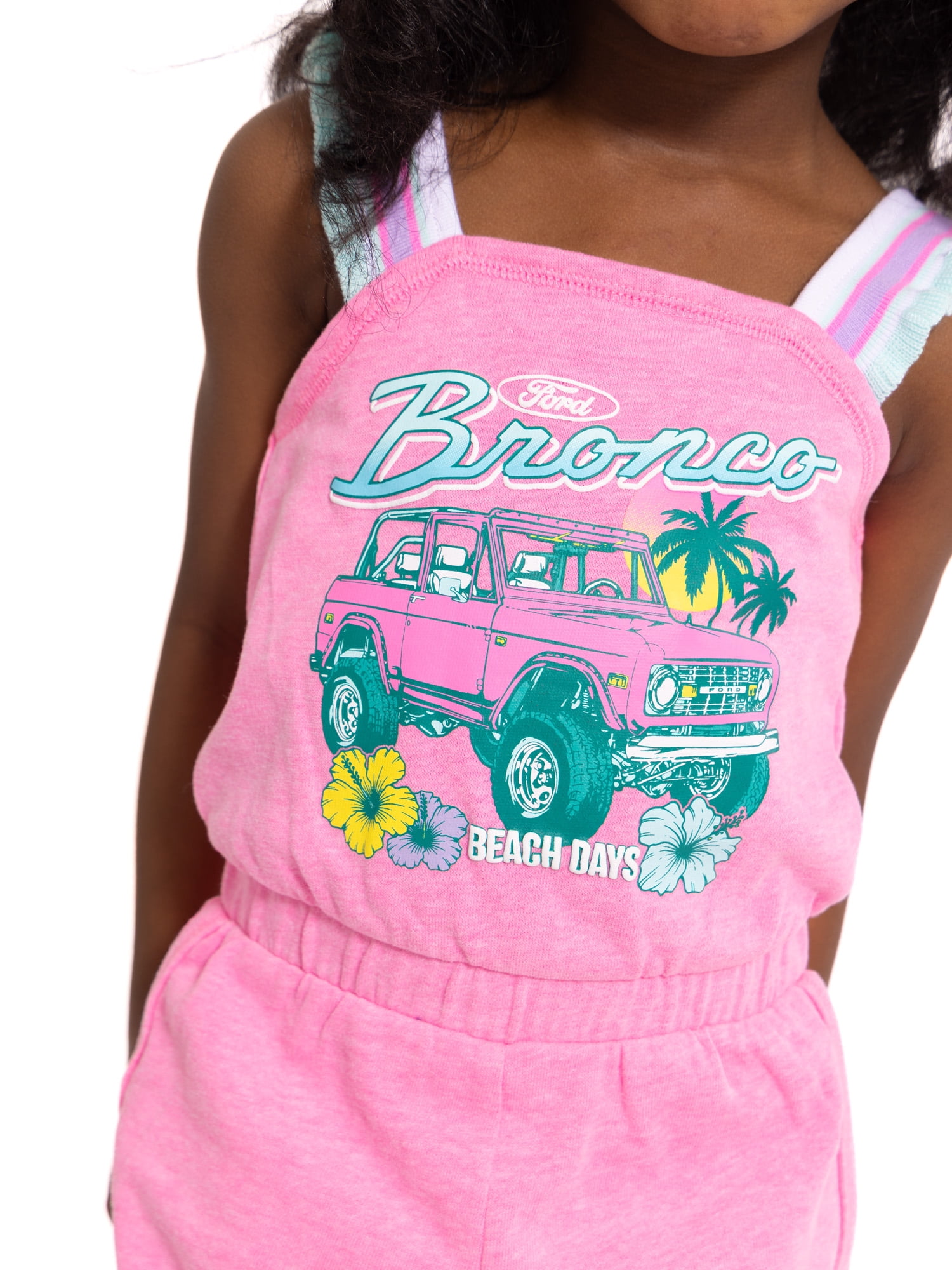 Ford Bronco Toddler Girls Sleeveless Romper, Sizes 12M-5T