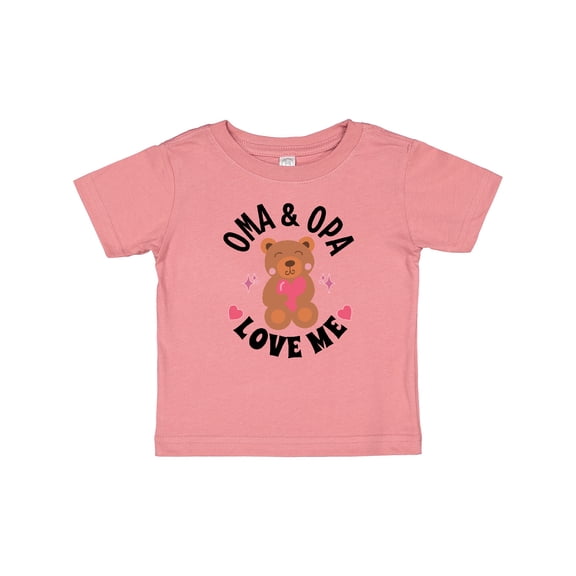Inktastic Oma and Opa Love Me Grandchild Bear Girls Baby T-Shirt