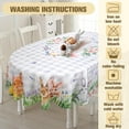 thumbnail image 6 of Easter Oval Tablecloth 60" x 120" Waterproof Fabric Spring Easter Bunny Table Cloths for Indoor Outdoor Kitchen Dining, 6 of 6