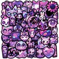 50 Purple Gothic Graffiti Stickers Diy Personality Notebook Material