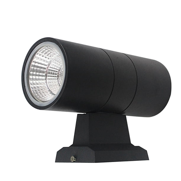 COB-LED - Lámpara de pared, impermeable, arriba, abajo, doble cabezal, pared, exterior, accesorio (blanco)