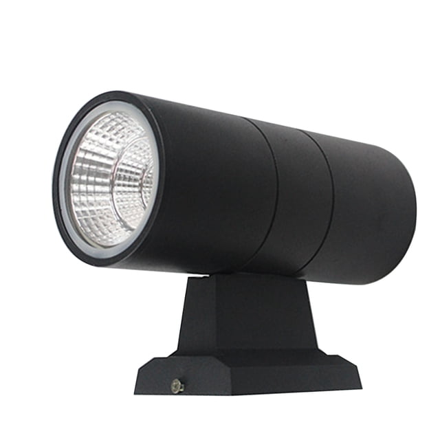 COB-LED - Lámpara de pared, impermeable, arriba, abajo, doble cabezal, pared, exterior, accesorio (blanco)