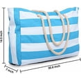 thumbnail image 3 of Bolsas de playa para mujer, bolso grande impermeable con cremallera, impermeable, resistente a la arena, para piscina, bolso grande, 3 of 5