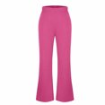 thumbnail image 7 of Jalioing Women's High Waist Yoga Pants Slim Flare Leg Plain Trousers Dressy Casual Side Slit Pants with Back Pocket, 7 of 7