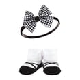 thumbnail image 3 of Hudson Baby Infant Girls Headband and Socks Giftset, Red Houndstooth, One Size, 3 of 5
