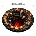 thumbnail image 2 of 3D Halloween Round Rug, Illusion Halloween Round Mat, Funny Rug with Non-Slip Soft Visual Effect Door Mat for Living Room Indoor Decor, 2 of 5