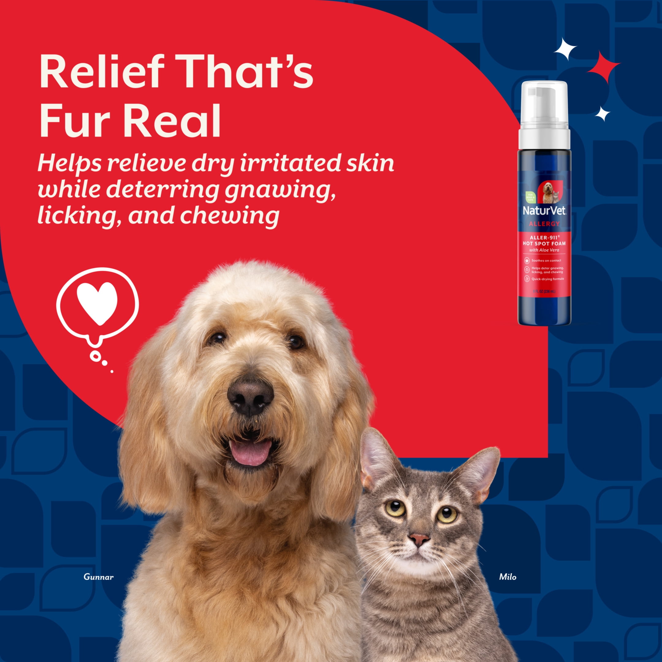 NaturVet Aller-911 Hot Spot Foam for Dogs 8oz