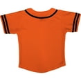 thumbnail image 2 of DIGITMON Kids Baseball Jersey Button Down Premium Two-Striped Sleeve T Shirts Uniform Orange Black 6Mo Infants, 2 of 4