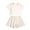 Beige, variant on ZACPNCV Girls 2 Piece Outfit Summer Short Sleeve Tops and Paperbag Waist Shorts Set Cute Clothing Beige 5-6 Years