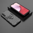 thumbnail image 6 of Allytech for Samsung Galaxy A14 5G Case with Tempered Glass Screen Protector, Ring Holder Kickstand Full Body Protective Heavy Duty Rugged Tough Hybrid Bumper Case Cover for Samsung A14 Phone, Black, 6 of 6