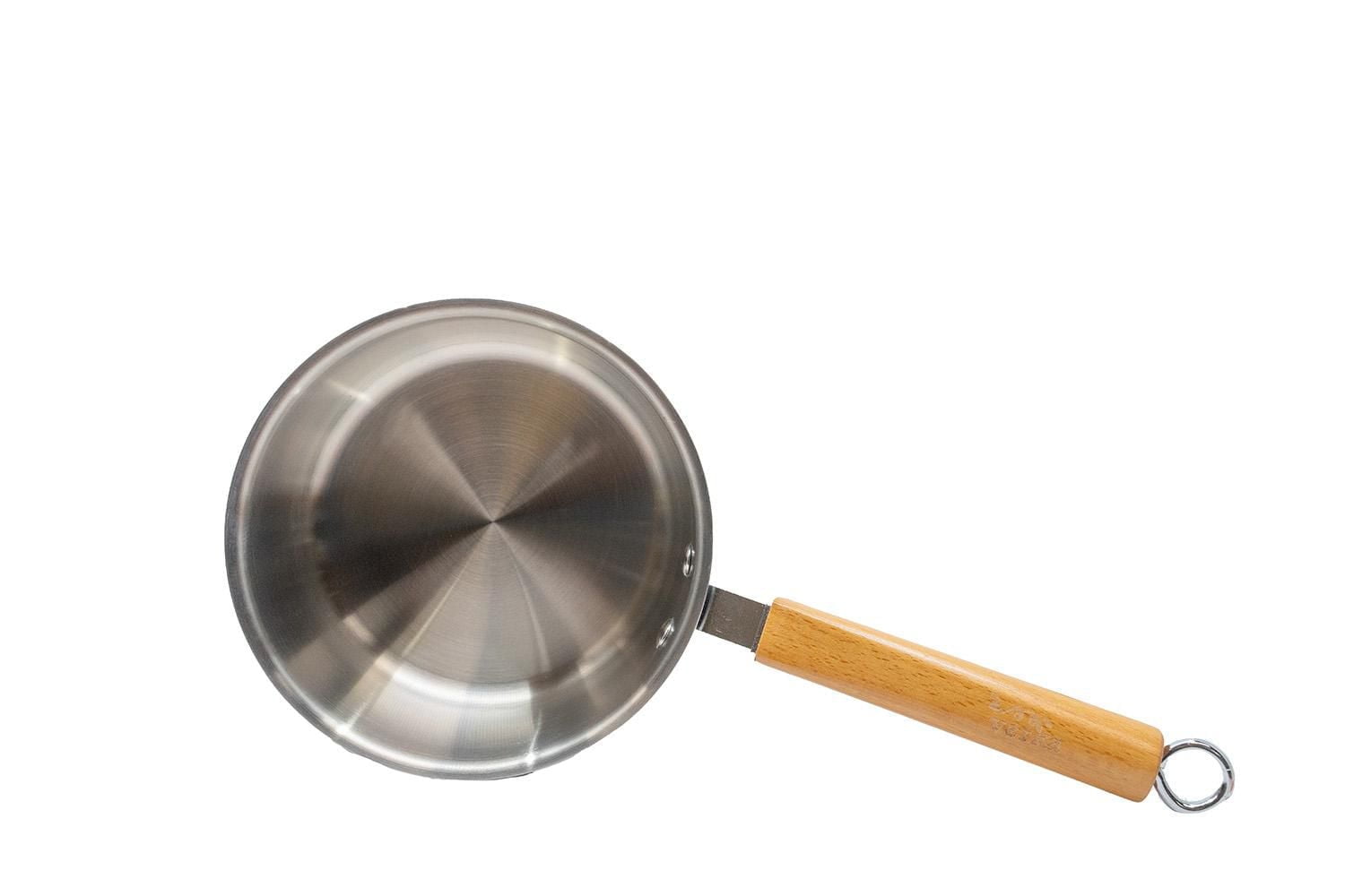 Verka 3-Ply Sauce Pan With Long Wood Handle Without Lid 16 CM