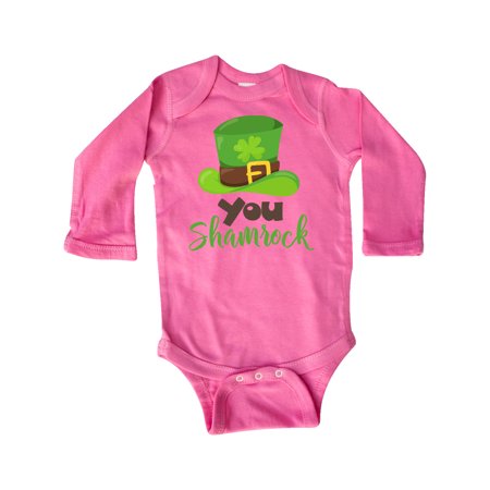 

Inktastic Saint Patrick s Day You Shamrock Top Hat Clovers Gift Baby Boy or Baby Girl Long Sleeve Bodysuit