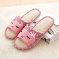 thumbnail image 2 of Chaussons pour Femmes Non-Lin Intérieur Maison Bout Ouvert Chaussures Respirantes pour Confort et Style, 2 of 5