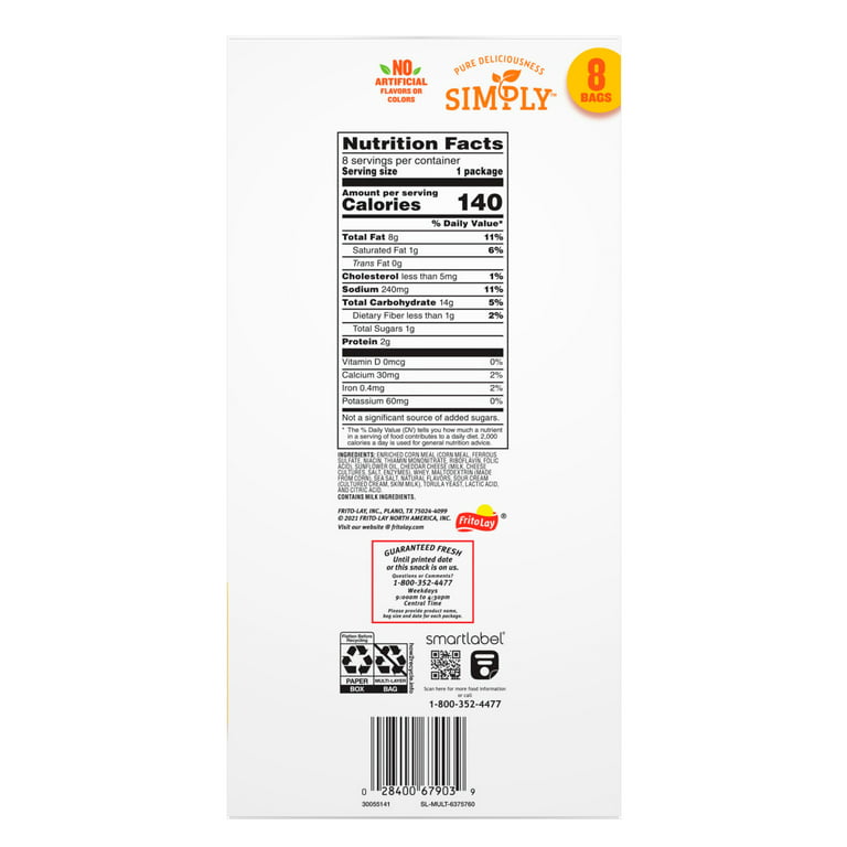Simply Cheetos Puffs Cheese Flavored Snacks, White Cheddar, 8 Oz