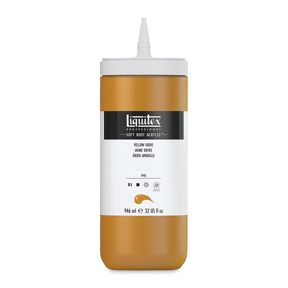 Liquitex Soft Body Artist Acrylics - Yellow Oxide, 946 ml