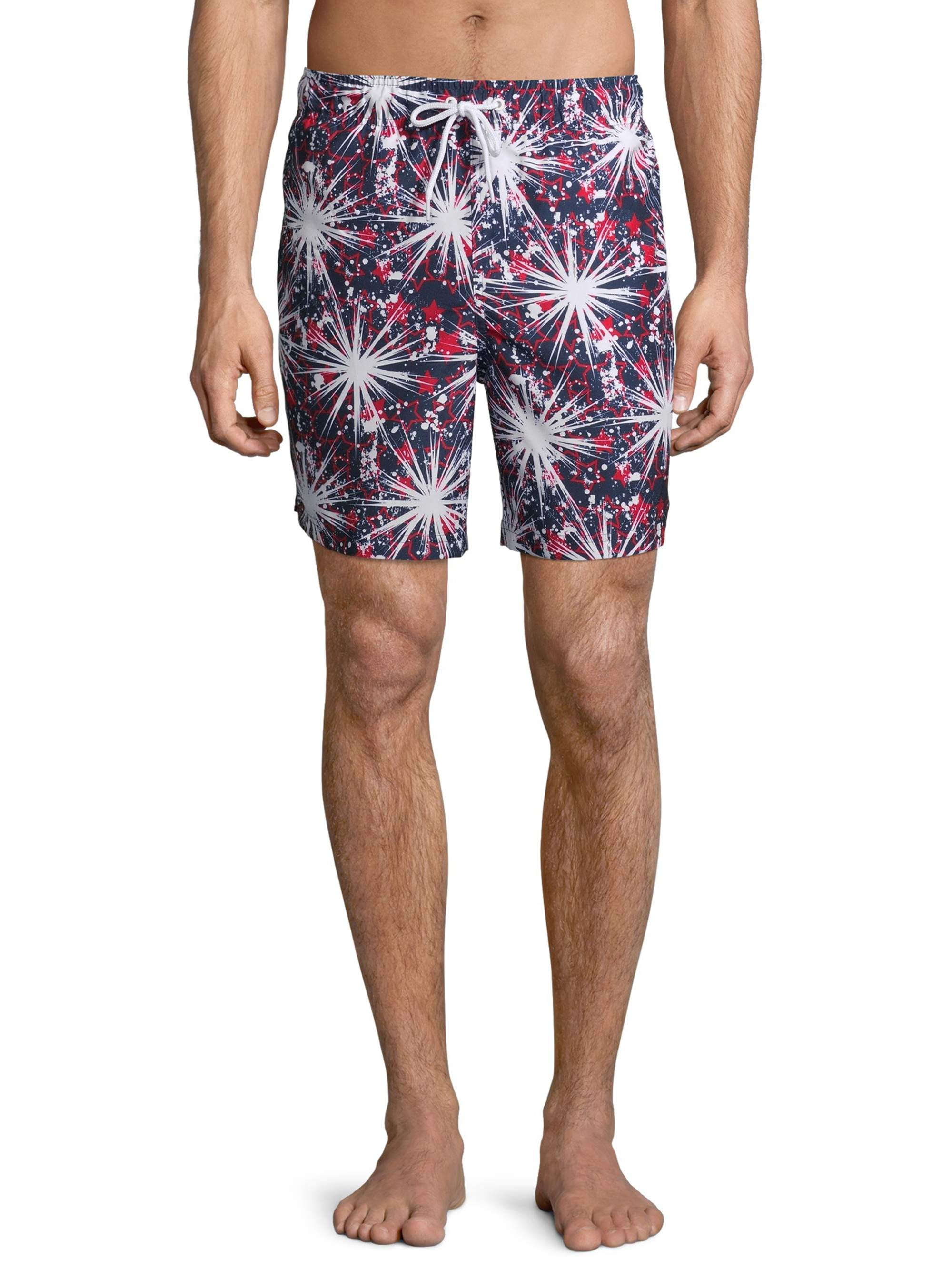 Mens Swim Trunks Tie Dye Peace Sign 3D Printed Beach Board Shorts with Pockets Cool Novelty Bathing Suits for Teen Boys