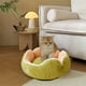 thumbnail image 5 of Cama Suave a Cuadros para Gatos | Saco de Dormir Portátil y Lavable para Mascotas | Casita Cálida y Acogedora para Gatos y Perros Pequeños y Medianos | Verde, Morado, Gris, 5 of 6