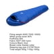 thumbnail image 2 of Saco de dormir Carpa de plumón de ganso empalmable para viajes de campamento (400 g) Azul JShteea Para Estrenar, 2 of 7