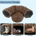thumbnail image 5 of PETMAKER Cat Tunnel with Cat Bed - Multifunctional Cat Tunnel Bed, Brown, 5 of 11
