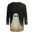 thumbnail image 5 of PNTUTB Women's 3/4 Sleeve Round Neck Halloween Printed Casual Fashion Top, 5 of 6