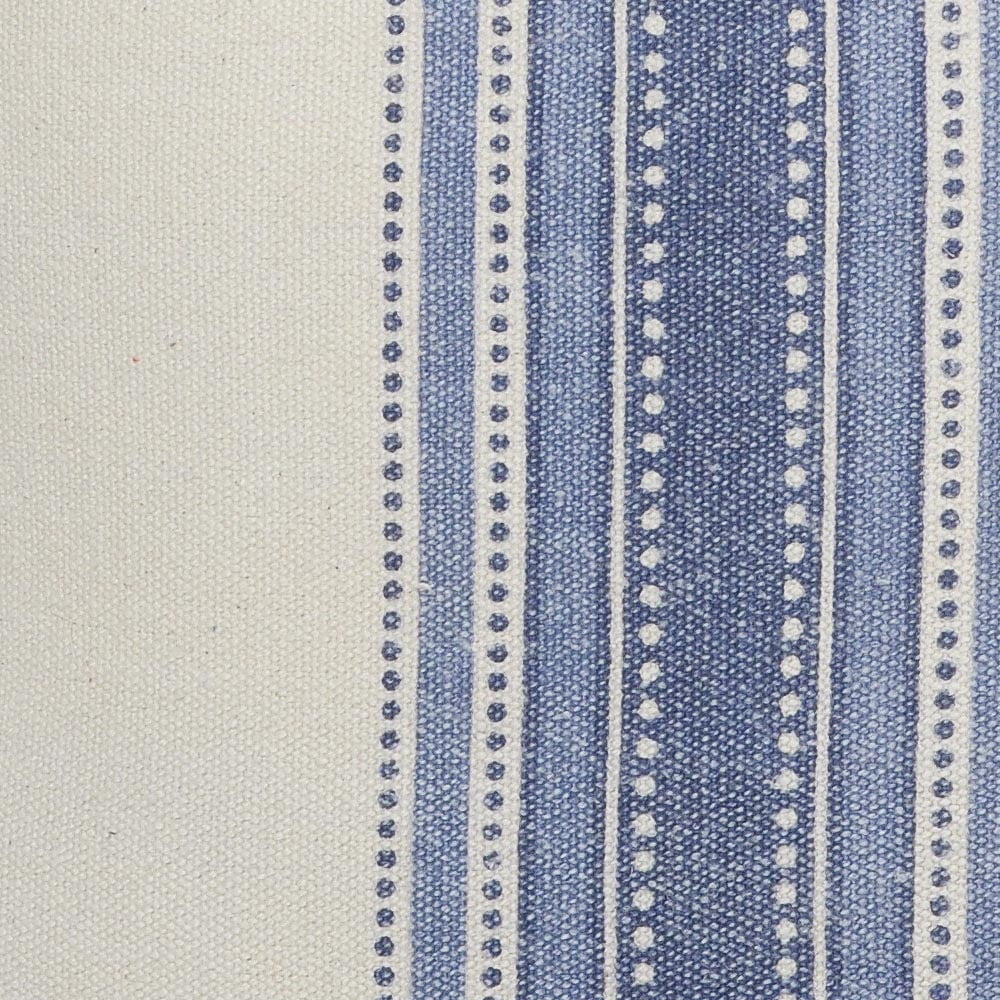 Ox Bay Surey Navy/Ivory Striped Cotton Adult Decorative Throw Pillow