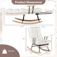 thumbnail image 2 of Costway 1 PCS Nursery Rocking Chair with 5-level Adjustable Backrest & Retractable Footrest, 2 of 10
