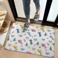 thumbnail image 2 of White Dinosaurs Rainbows Cacti Pattern Door Rugs,Washable Non Slip Door Mats Indoor,Decorative Door Mats,Entry Mat Indoor for Entrance,Bedroom,Kitchen,Bathroom,20"x32", 2 of 6