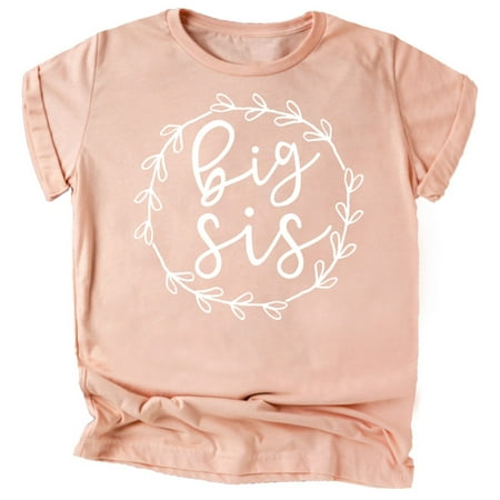 

Olive Loves Apple Big Sis Lil Sis T-Shirts and Bodysuits for Baby and Toddler Girls Sibling Outfits White on Peach Shirt 18 Months