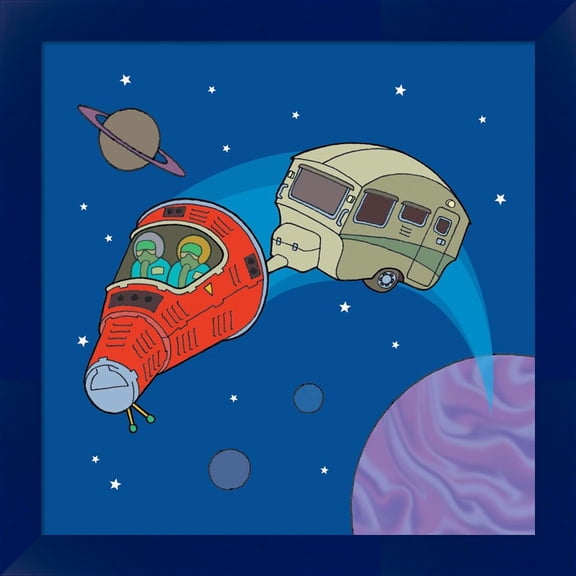 Great Art Now Caravan by Duncan Wilson, Framed Wall Art, 14W x 14H