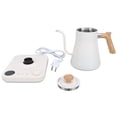 thumbnail image 2 of Hervidor Eléctrico Con Cuello de Cisne, Hervidor de Agua de Acero inoxidable de 0,9 L de 1200 W, Hervidor para Café y Té, Caldera de Agua Caliente, Temporizador de Soporte, 2 of 7