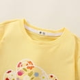 thumbnail image 4 of Cethrio Kids Girls T-shirts, Cotton Casual Short Sleeve Graphic Tees Summer Tops Yellow Size 5T, 4 of 8