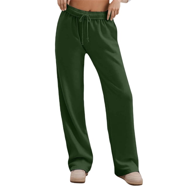 Womens Joggers Women's High Waist Casual Drawstring Pants Basic Solid Color Trousers for Daily Wear Comfortable Pants for Spring Fall Winter Season Size M
