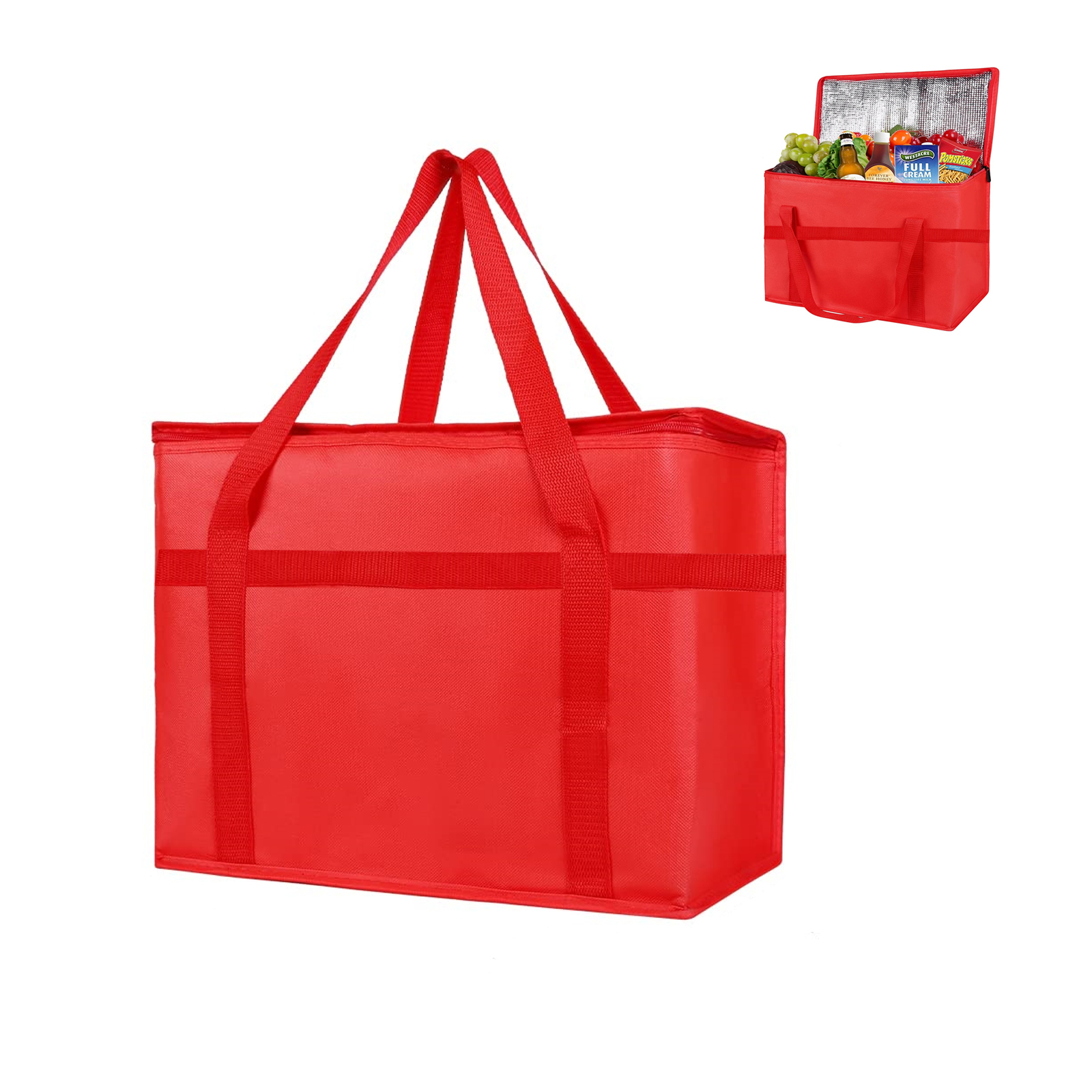 Tripumer Insulated Fresh Bag Heat Insulation LeakProof Aluminum Foil Insulation Bag for Hot and