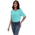 thumbnail image 4 of Women's Casual Short Sleeve Relaxed Fit Basic T-Shirt - Soft Comfortable Everyday Top, 4 of 7