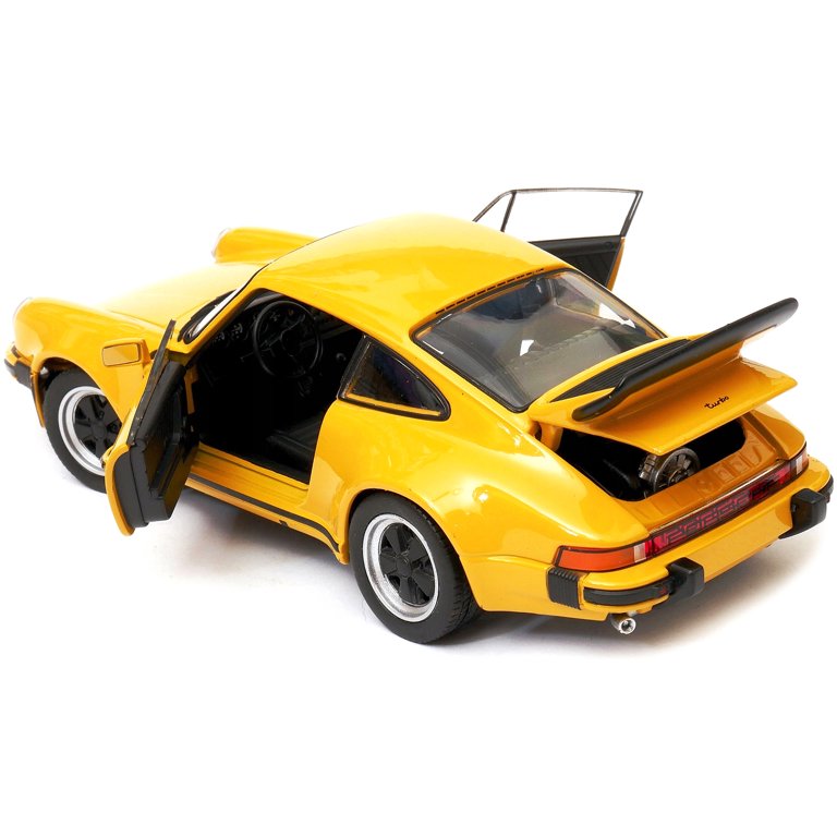 1974 Porsche 911 Turbo 3.0 Yellow 1/24 Diecast Model Car by Welly  display picture 1
