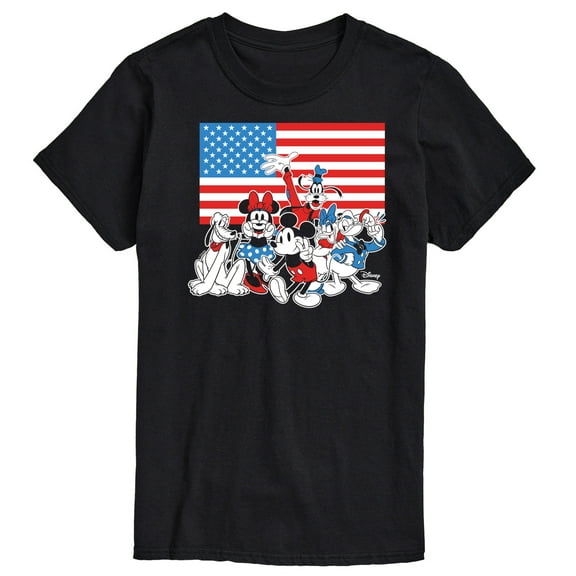 Disney - Mickey And Friends Flag - Men's Short Sleeve Graphic T-Shirt