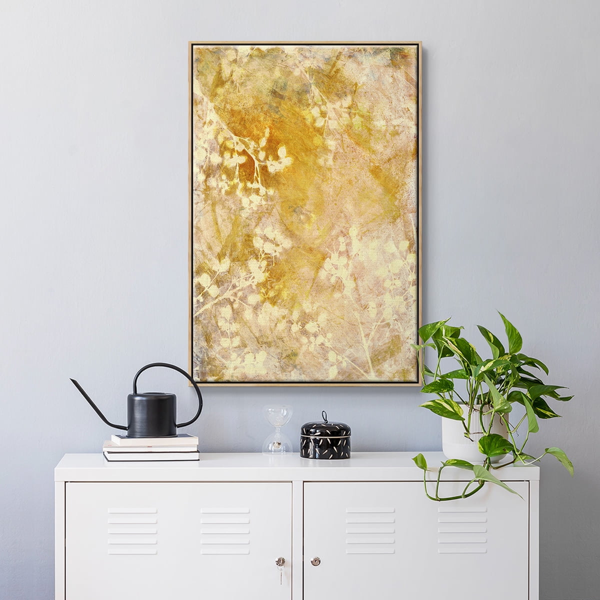 Rise and Shine Framed Premium Gallery Wrapped Canvas - Ready to Hang - 25 x 37 - Natural Wood Floating Frame